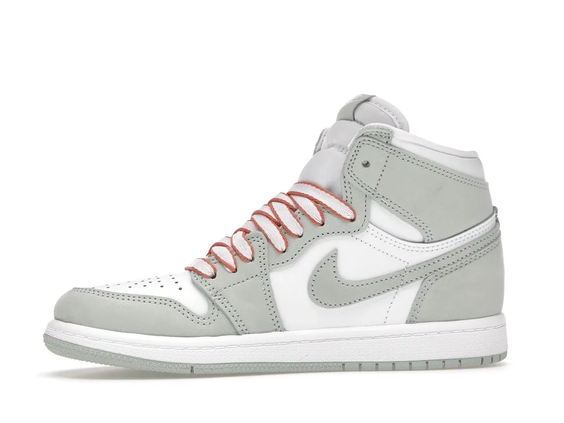 Детские кроссовки для мальчиков высокие Jordan 1 Retro High OG Jordan, Seafoam/Healing Orange-White — фото 3