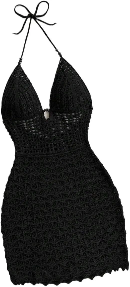 Женское мини-платье с вырезами Bodycon LiuFY-Mall, Black