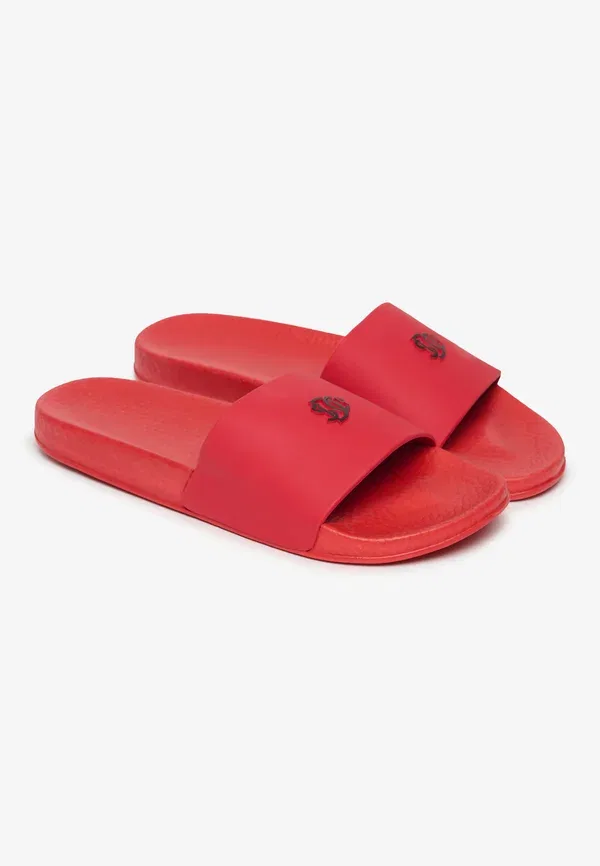 Сланцы Superdry sd&co. pool sliders, красный с черным — фото 3