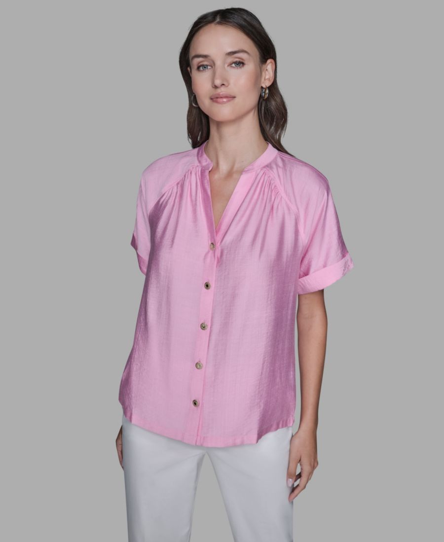 

Женская блузка со спущенными плечами KARL LAGERFELD PARIS, Prism Pink