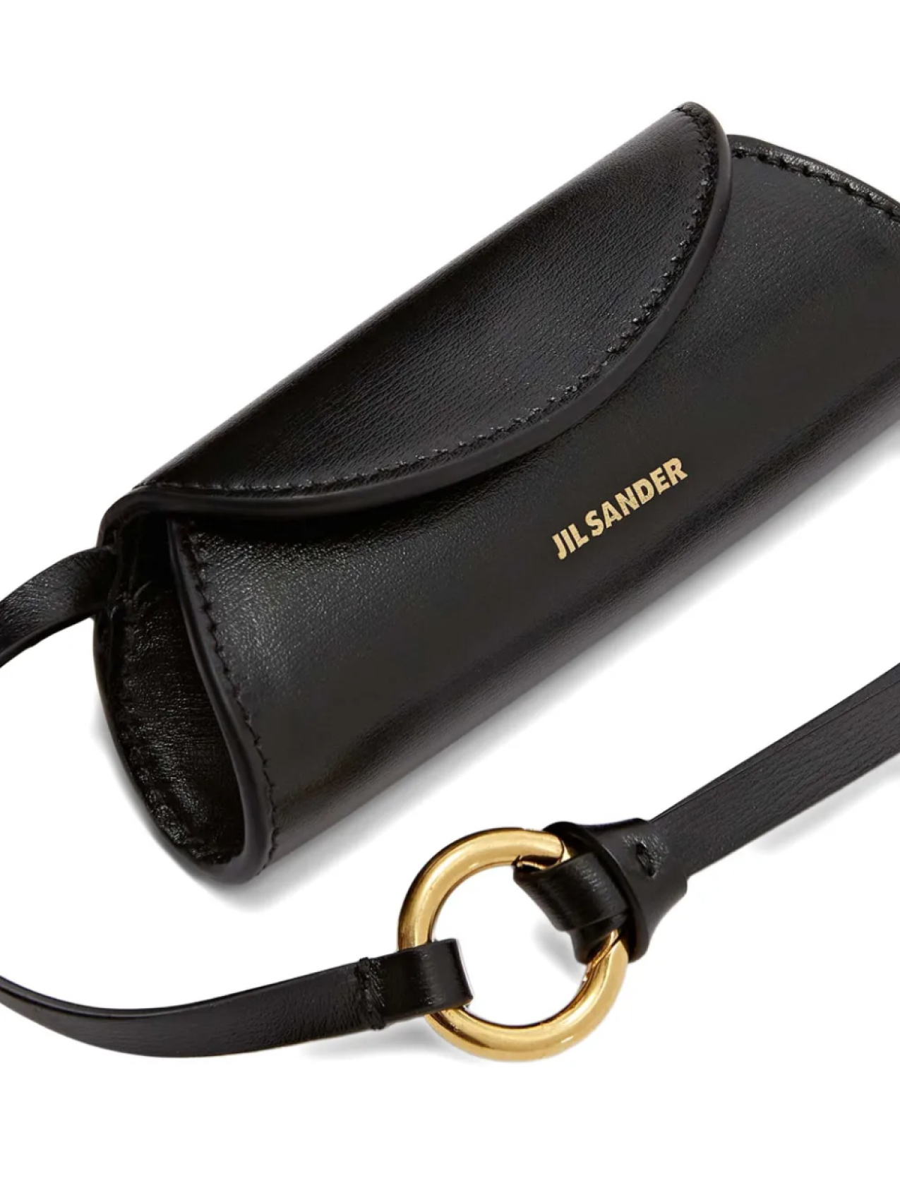 Jil Sander кожаный футляр для губной помады, черный — фото 2