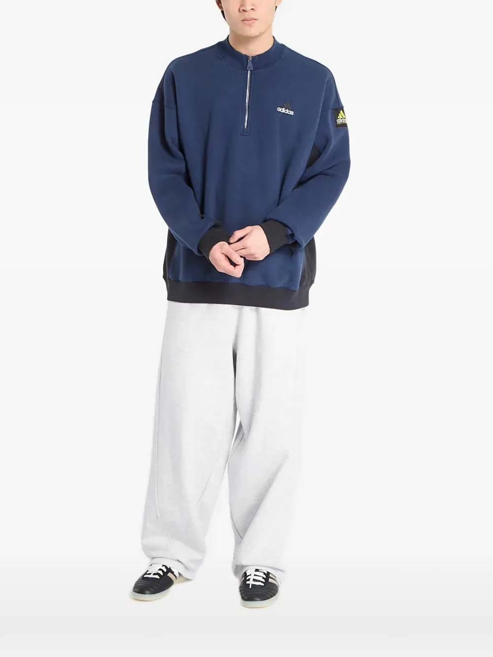Свитшот с полу-молнией Adidas, синий