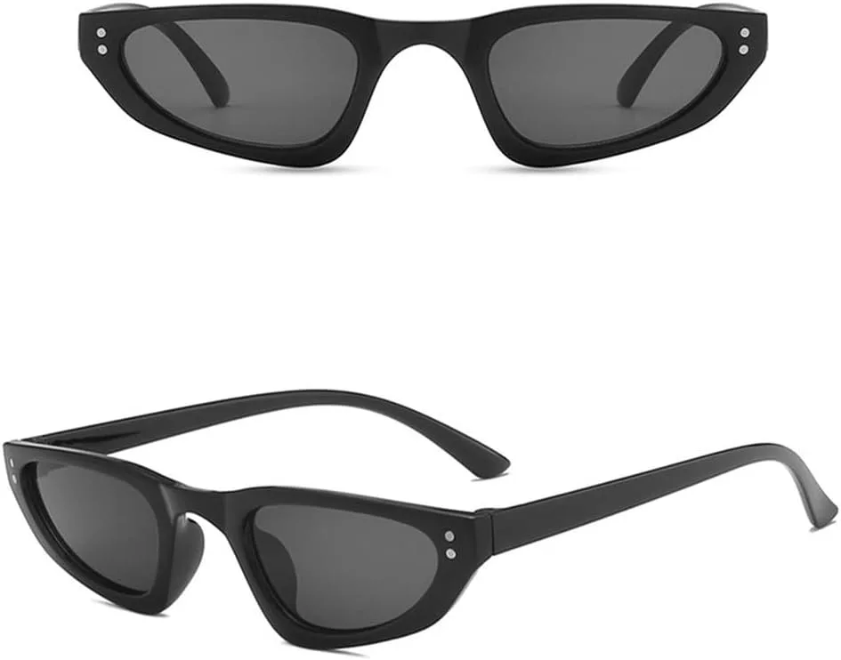 

Новые винтажные ретро-солнцезащитные очки для женщин 2025 года, маленькая оправа, форма «кошачий глаз», женские солнцезащитные очки, черные и серые SAGESWA, One Color