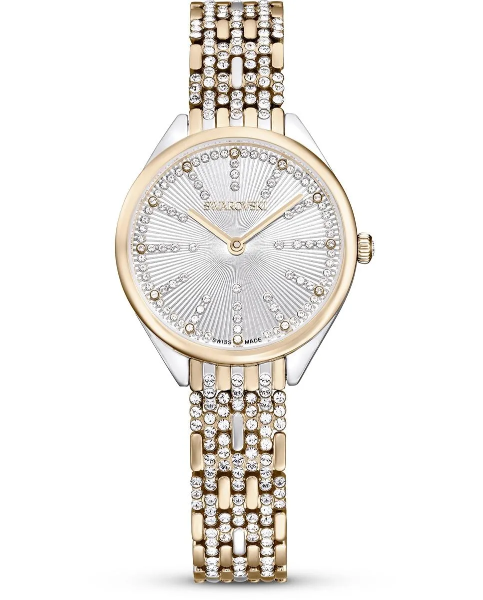 

Привлечь круглые женские часы Swarovski, белый