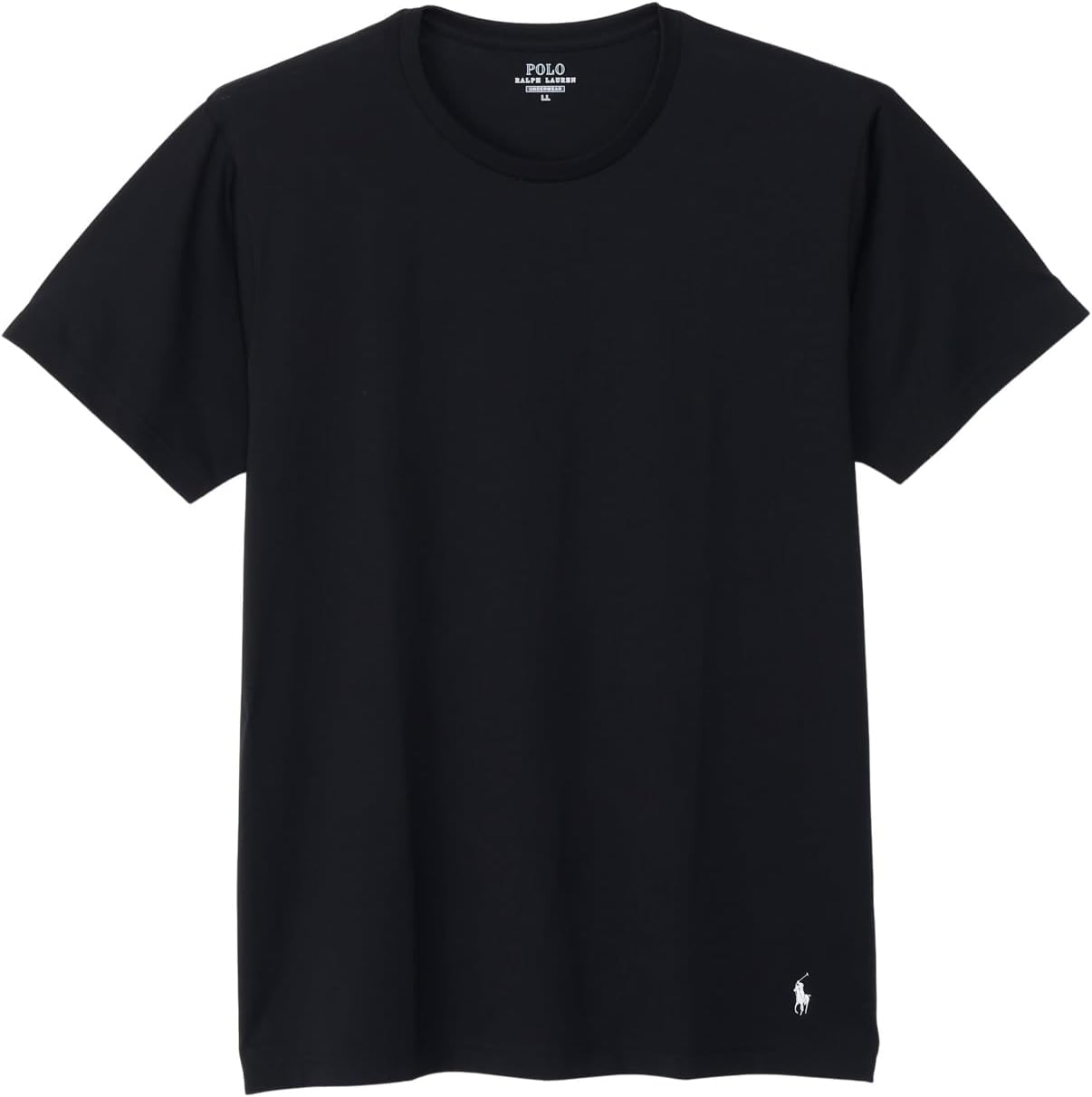 Мужские футболки POLO RALPH LAUREN с коротким рукавом и круглым вырезом (комплект из 3 штук) с логотипом One Point, однотонные (RM1-C501), черный — фото 2