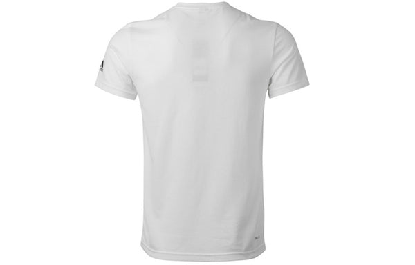 Футболка men's basketball sports white t-shirt Adidas, белый — фото 2