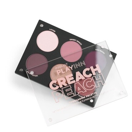 Playinn Creach Peach Eyeshadow Palette — коллекция из 6 уникальных оттенков для полного макияжа глаз, Inglot — фото 3