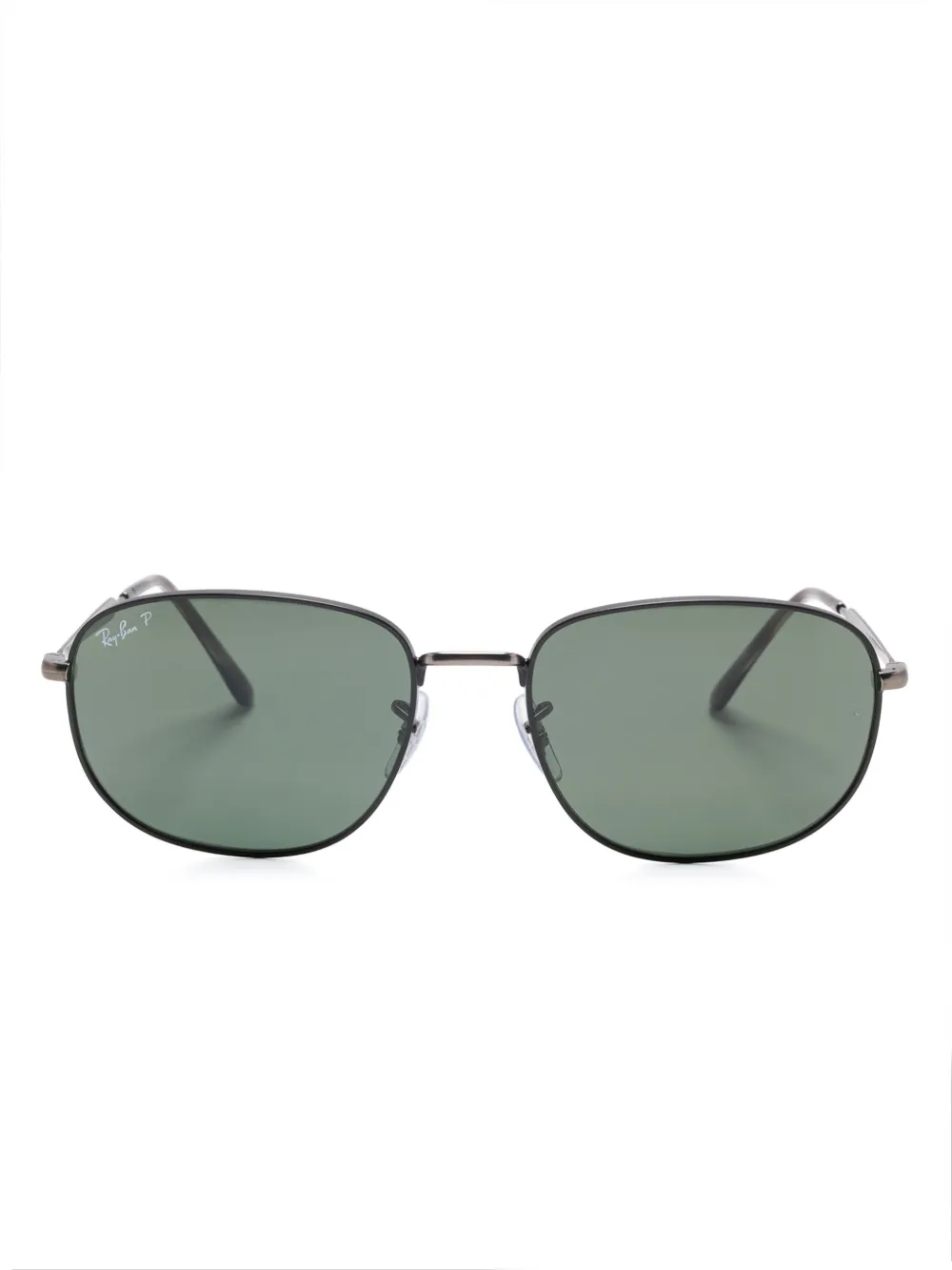 

Солнцезащитные очки в овальной оправе Ray-Ban, черный