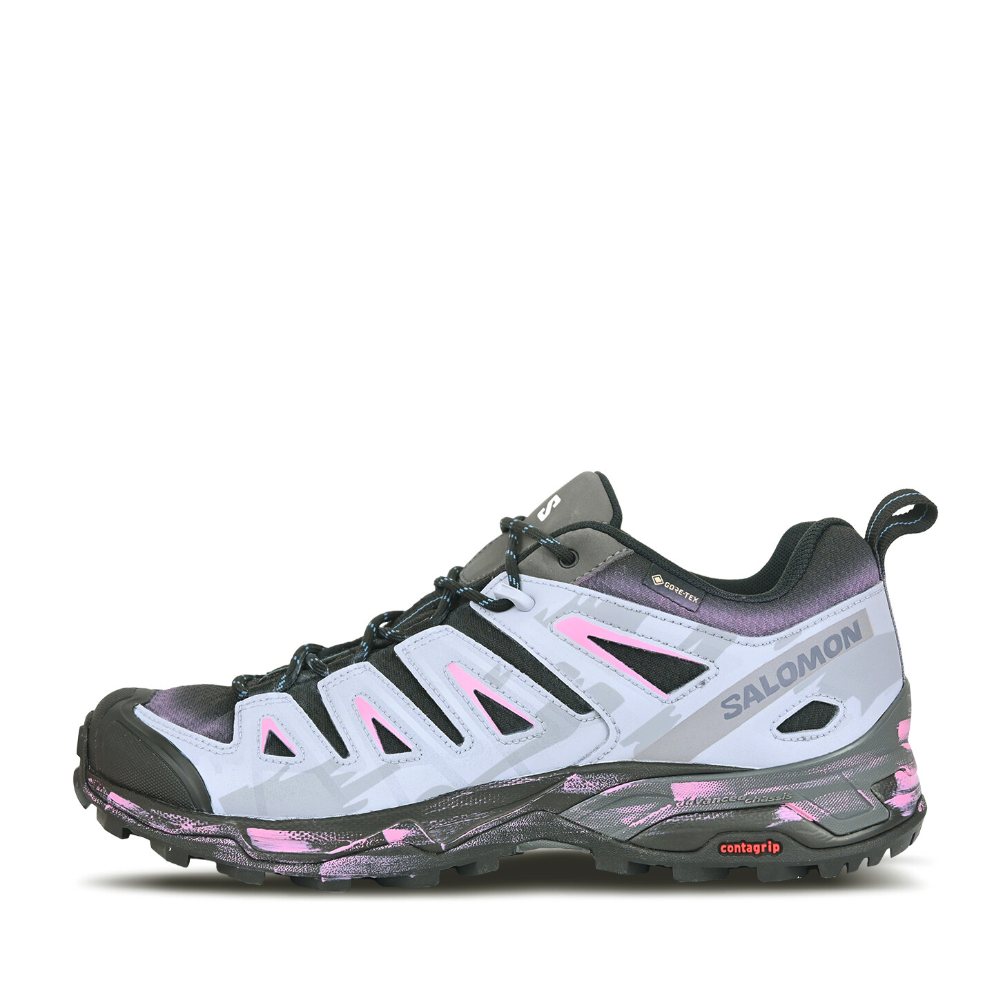 

X Ultra Pioneer Кроссовки для походов и треккинга мужские с низким верхом розового цвета Salomon, черный/серый/розовый