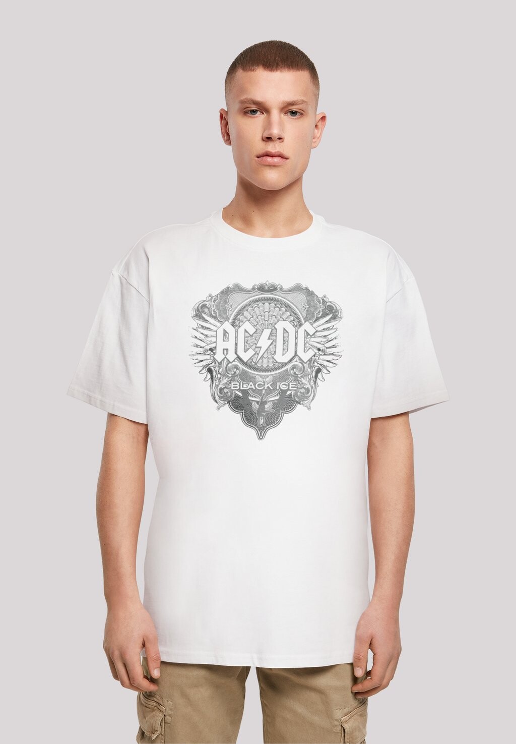 

Футболка с принтом ACDC ROCK BAND BLACK ICE F4NT4STIC, цвет white