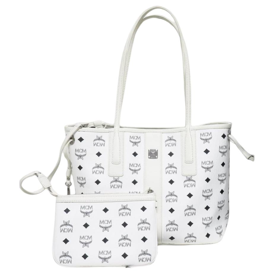 

MCM Сумка-шоппер Liz Visetos Leather Combo Bag, сумка-шоппер, сумка через плечо, сумка-тоут, белая, женская