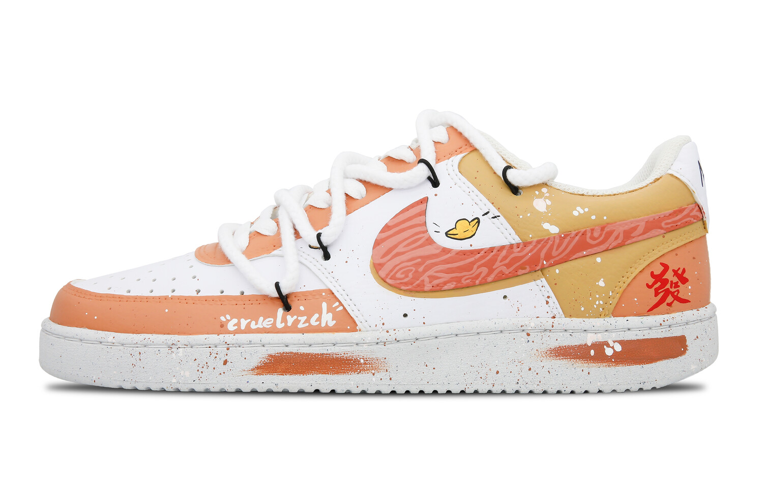 

Кроссовки Nike Court Vision 1 Skateboard Shoes Women's Low-Top Yellow