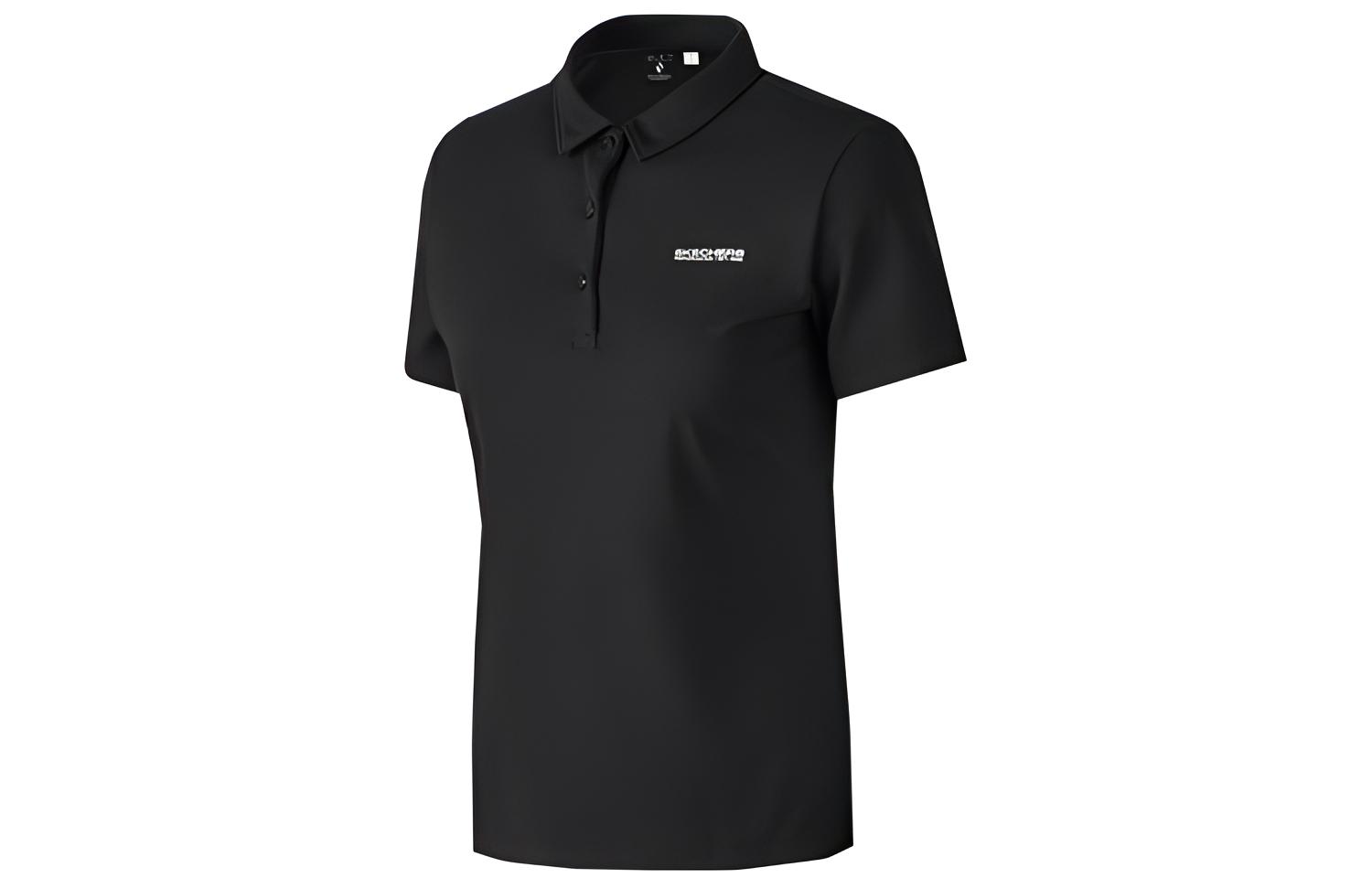 

Женская поло угольно-черная Skechers, черный