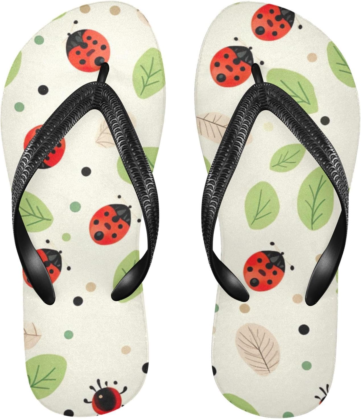 

Женские и мужские пляжные сандалии Ladybug Flip Flop для лета, повседневные, для душа Kfbe