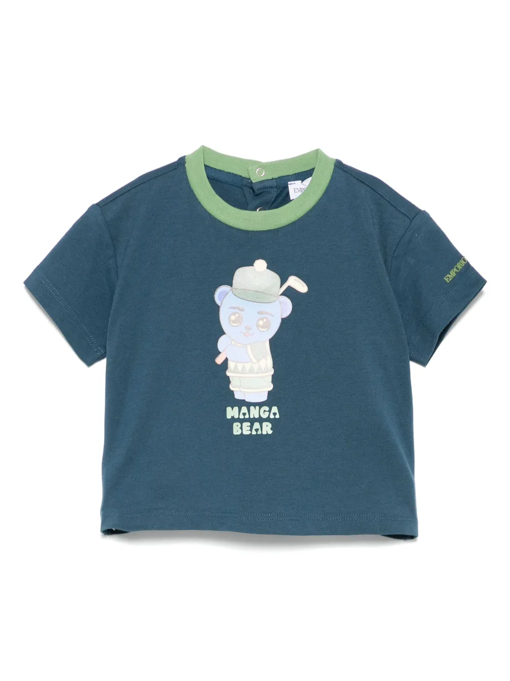 

Футболка с нашивкой Emporio Armani Kids, синий