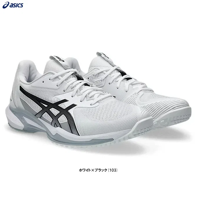 Теннисные кроссовки «Solution Speed FF 3 OC» от ASICS, White X Black (103)