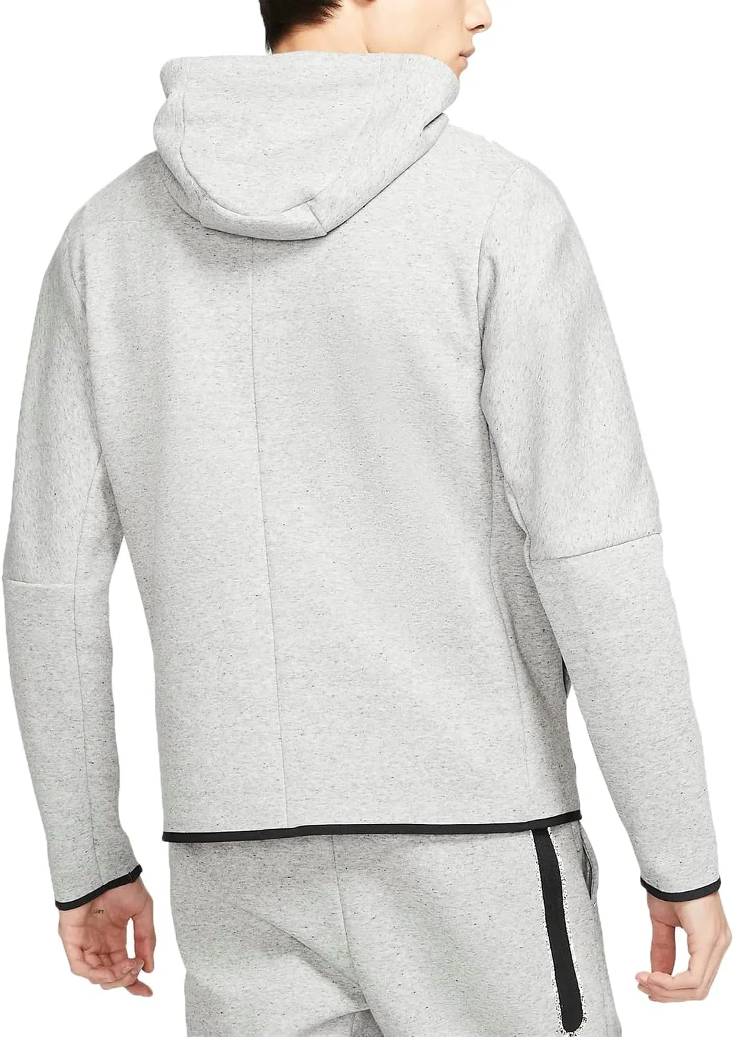 Мужская толстовка Nike Sportswear Tech Fleece на молнии, Heather/Black — фото 2