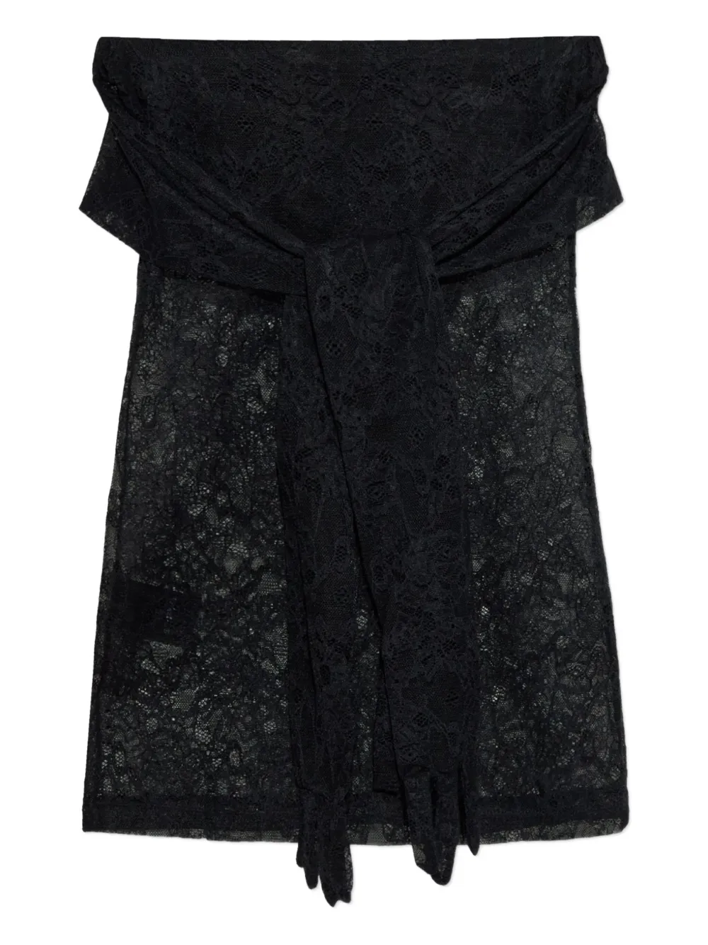 

Топ с кружевным бантом VETEMENTS, черный