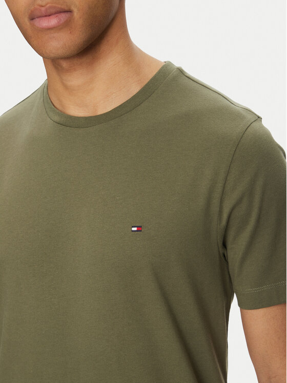Футболка обычного кроя Ess Seasonal MW0MW39995 Tommy Hilfiger, зеленый — фото 4