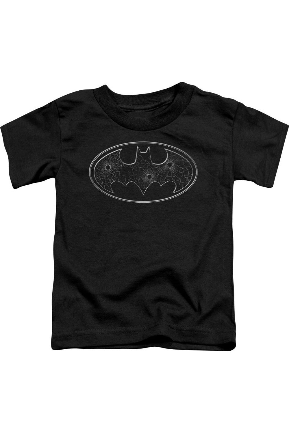 

Футболка с коротким рукавом для малышей Batman с логотипом в виде стеклянного отверстия Gildan, черный