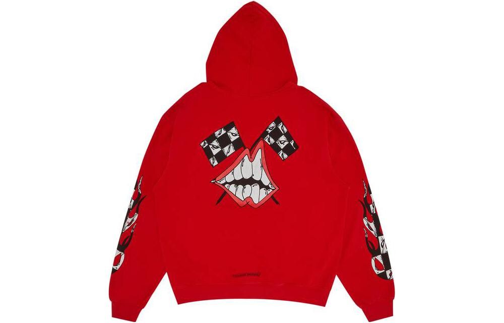 Толстовка мужская красная Chrome Hearts, красный — фото 2