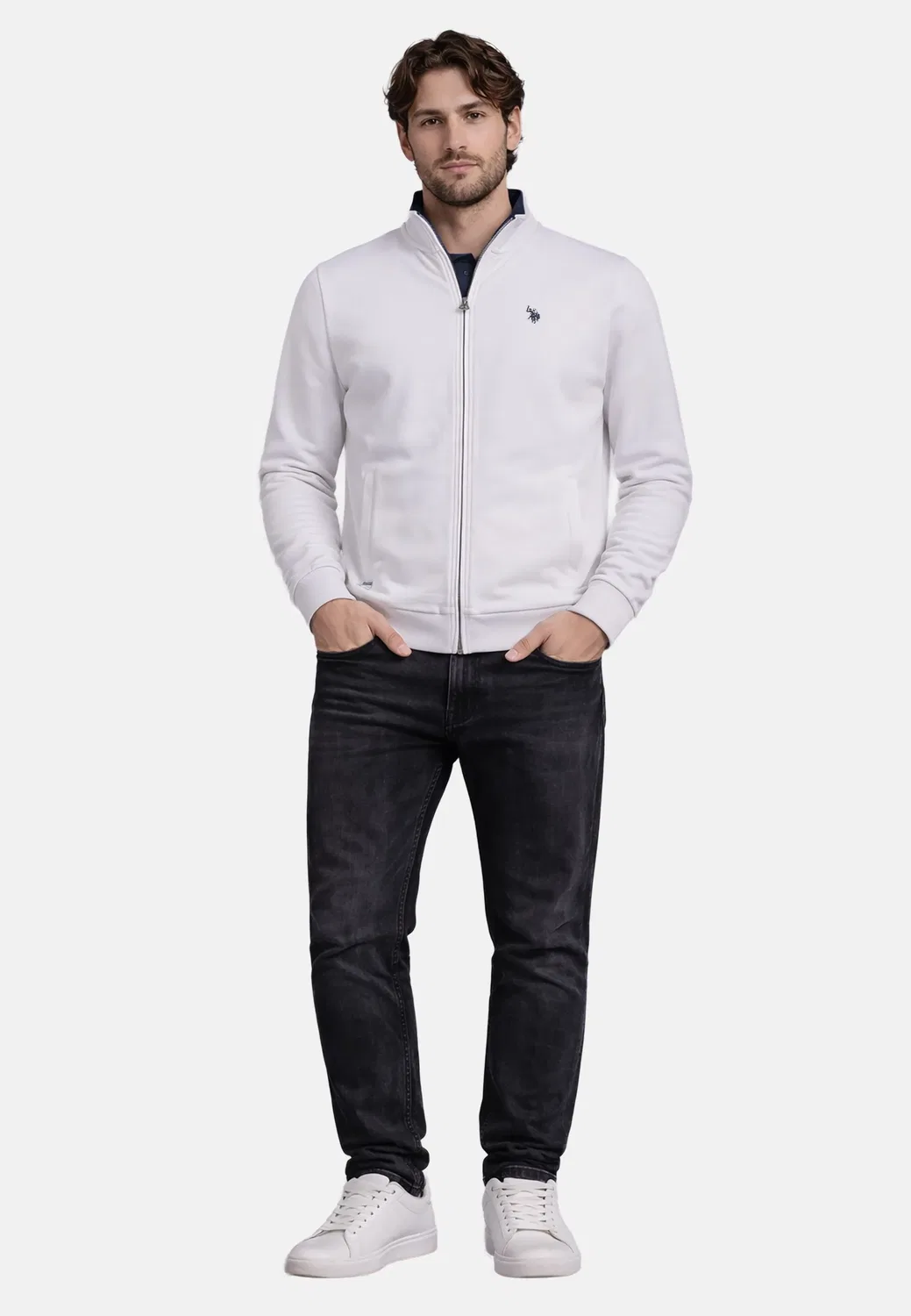 Спортивная куртка из хлопка U.S. Polo Assn., белый — фото 3