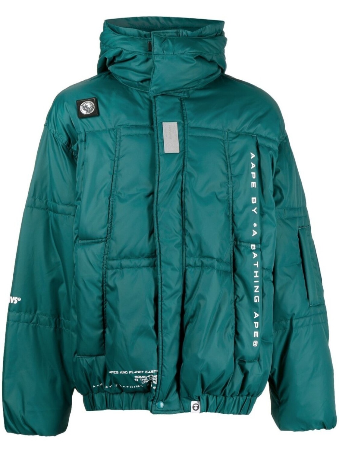 

Куртка с капюшоном и нашивкой-логотипом AAPE BY *A BATHING APE, зеленый