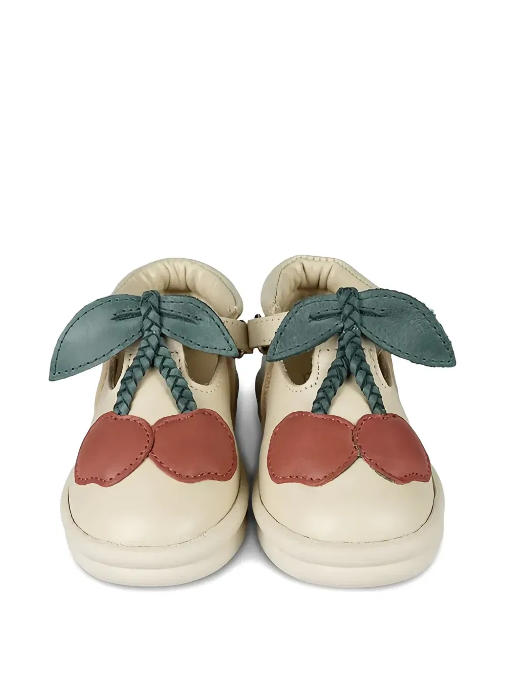 Кроссовки с вишневой аппликацией Donsje, бежевый — фото 4