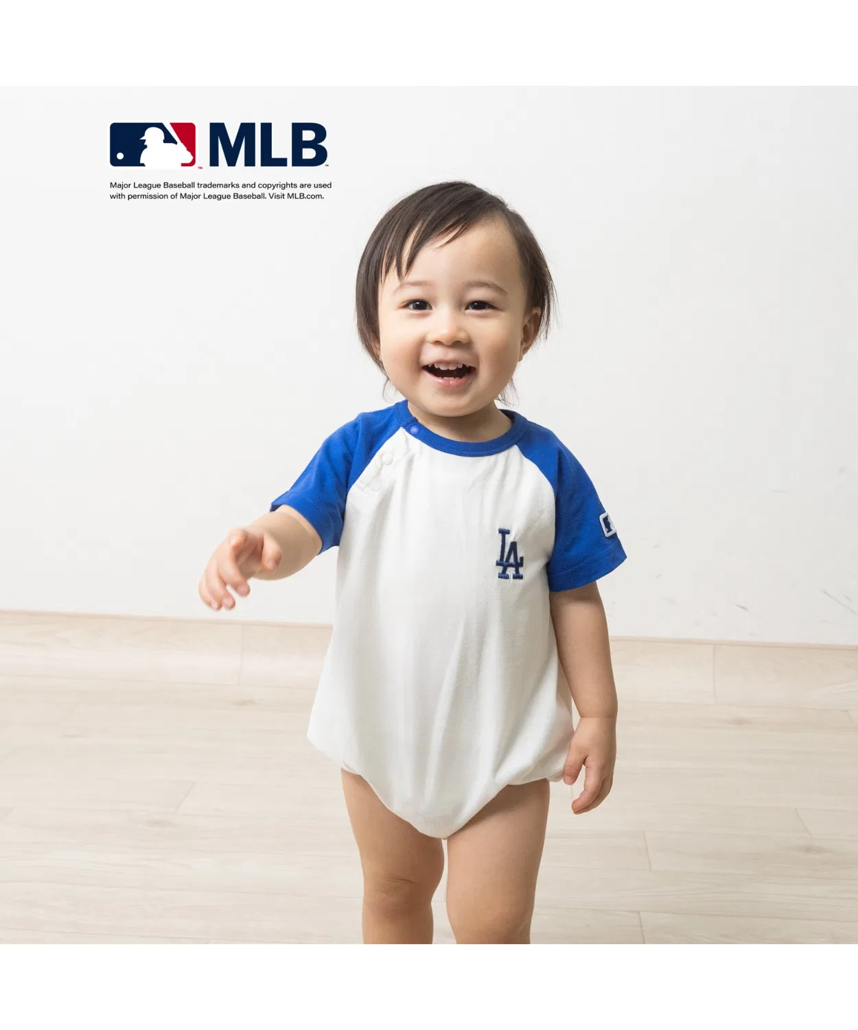 Боди MLB с регланом синее