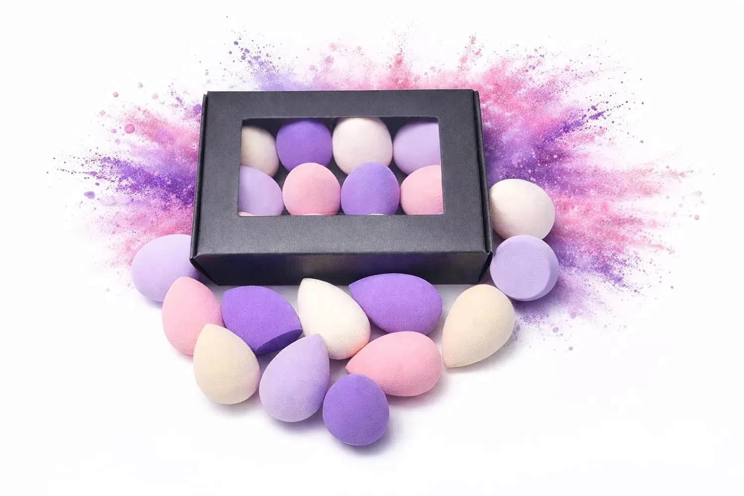 Набор спонжей для макияжа «Lavender Dream» (12 шт.) Generisch, Set Of 12 Lavender Dream
