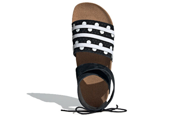Сандалии оригиналы adilette обхват щиколотки Adidas, черный — фото 4