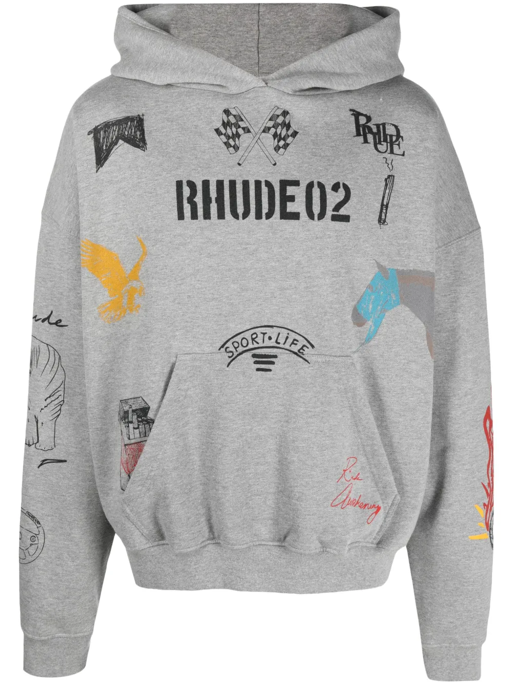 

Худи Scrible RHUDE, серый