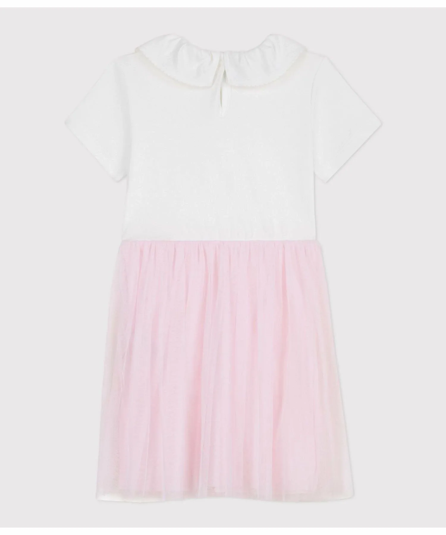 Платье из тюля PETIT BATEAU, White/Light Pink — фото 3