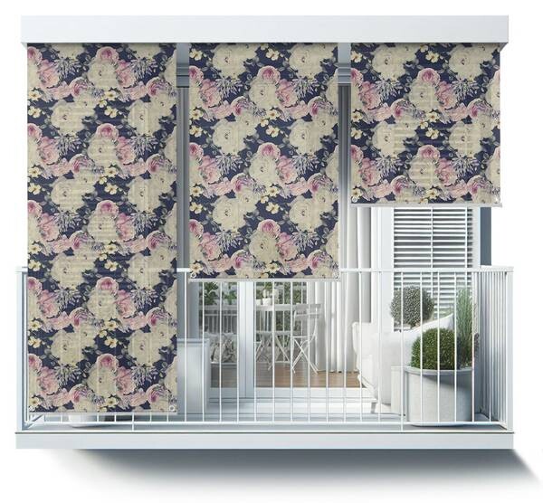 

Рулонные шторы Tulup Blumen in Pastellfarben, 50x180x1 см, ночной синий