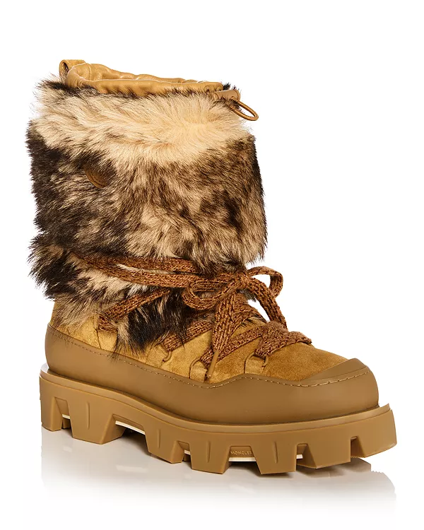 Женские ботинки Peak для après-ski Moncler, коричневый