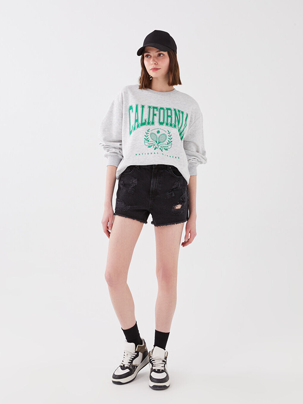 

Женские джинсовые шорты с высокой талией Mom Fit XSIDE