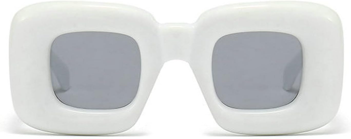 

Солнцезащитные очки COTIA Retro Square Candy Color для женщин, модные в стиле панк и хип-хоп, прямоугольные, с защитой от УФ-излучения UV400, для мужчин, уникальные, White