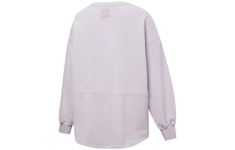Толстовка (WMNS) PUMA Embroidery Logo Round-neck SweatshirtPurple 536095-17 — фото 2