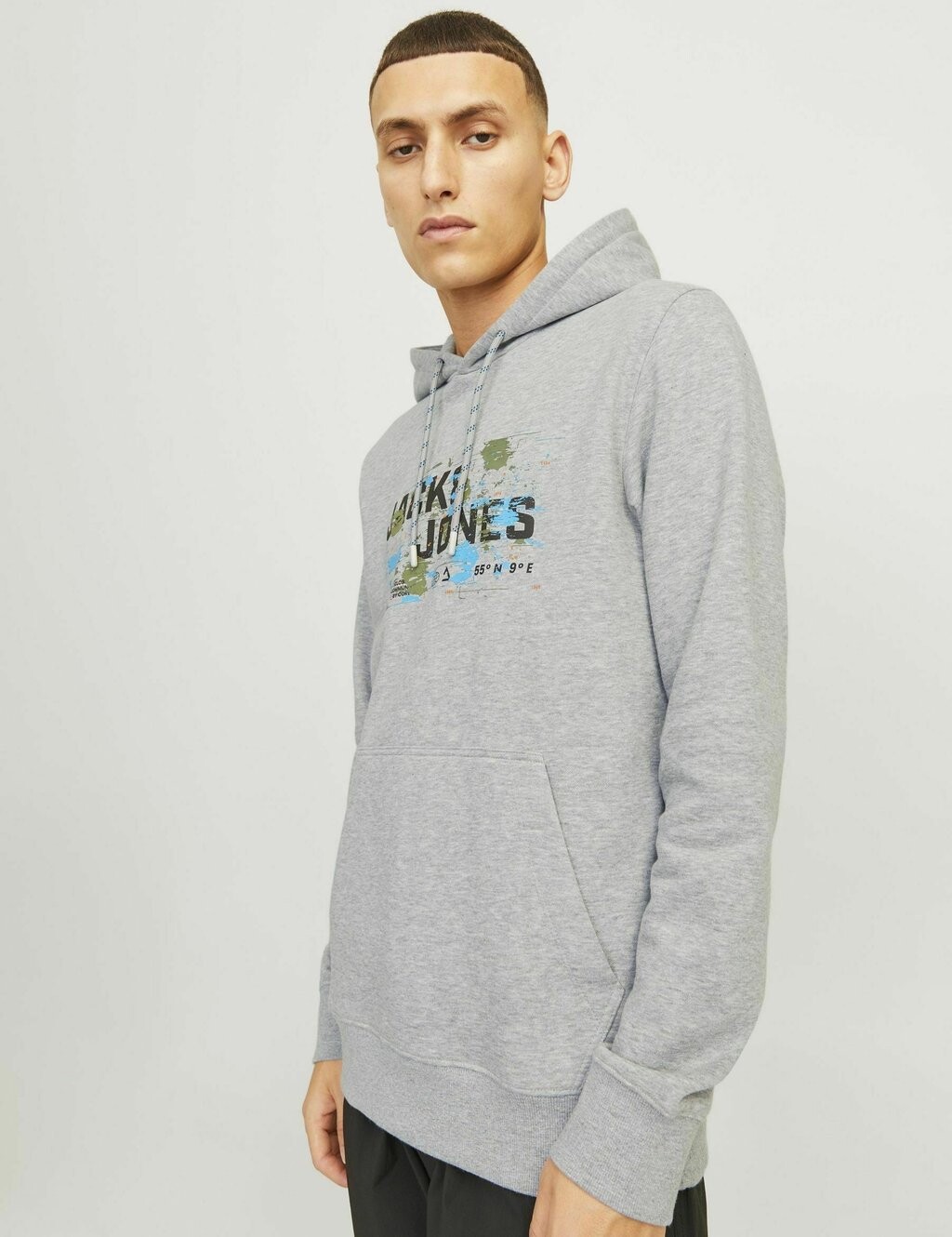 

Толстовка с капюшоном JCOOUTDOOR LOGO Jack & Jones, серый