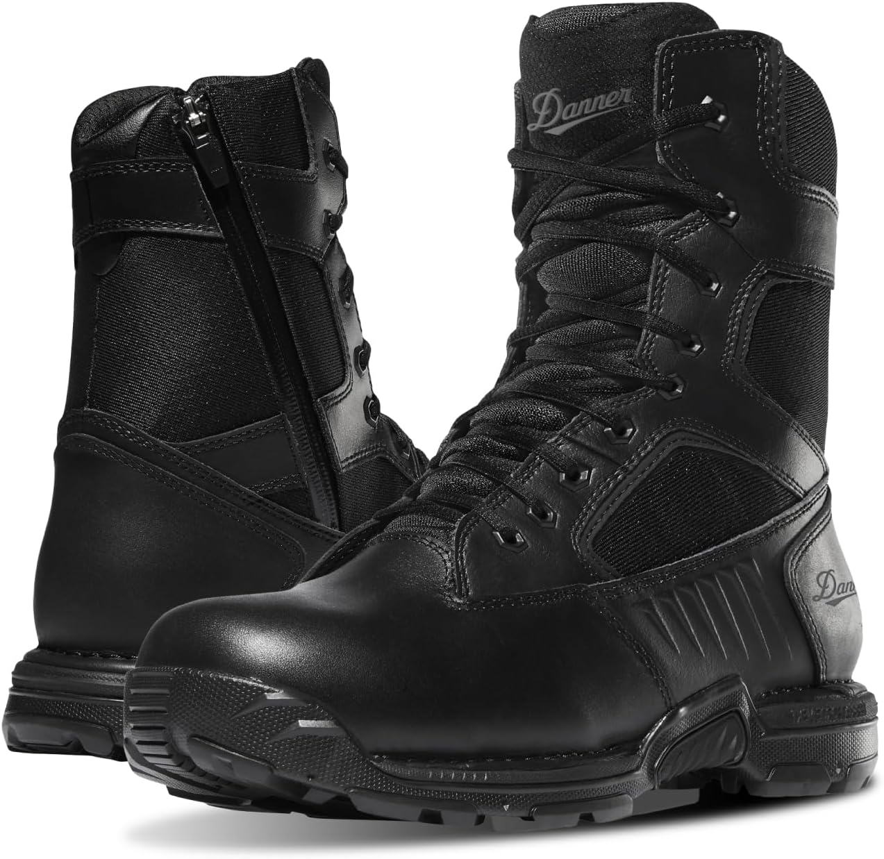 

Тактические мужские ботинки Danner Striker Bolt с боковой молнией, водонепроницаемые, черные - легкие, из полированной кожи с PU-покрытием и нейлона, с противоскользящей подошвой