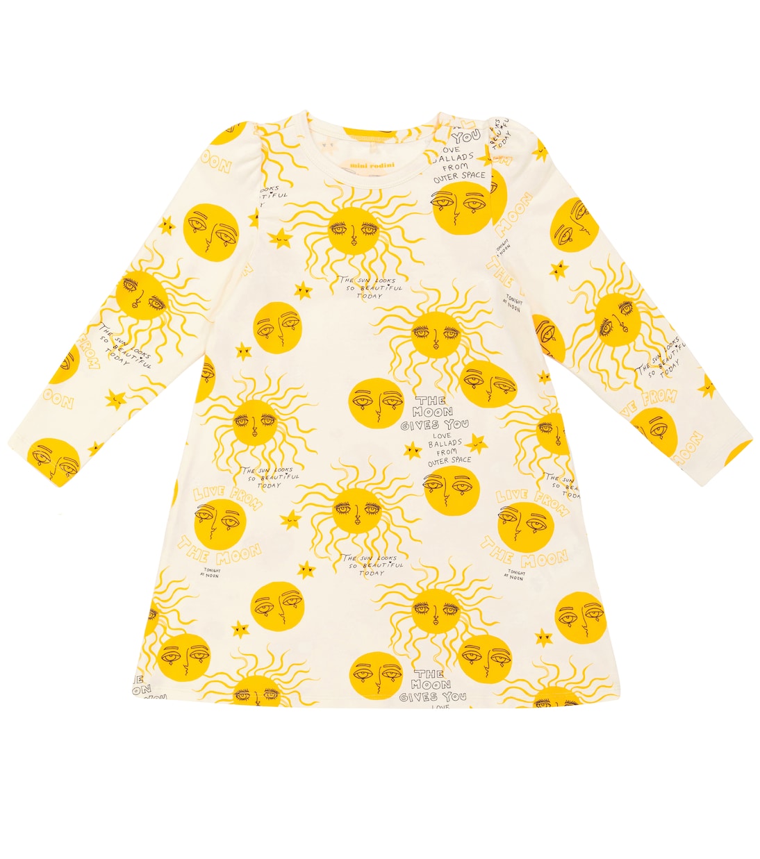 

Платье Луна и Солнце из хлопковой смеси Mini Rodini, желтый