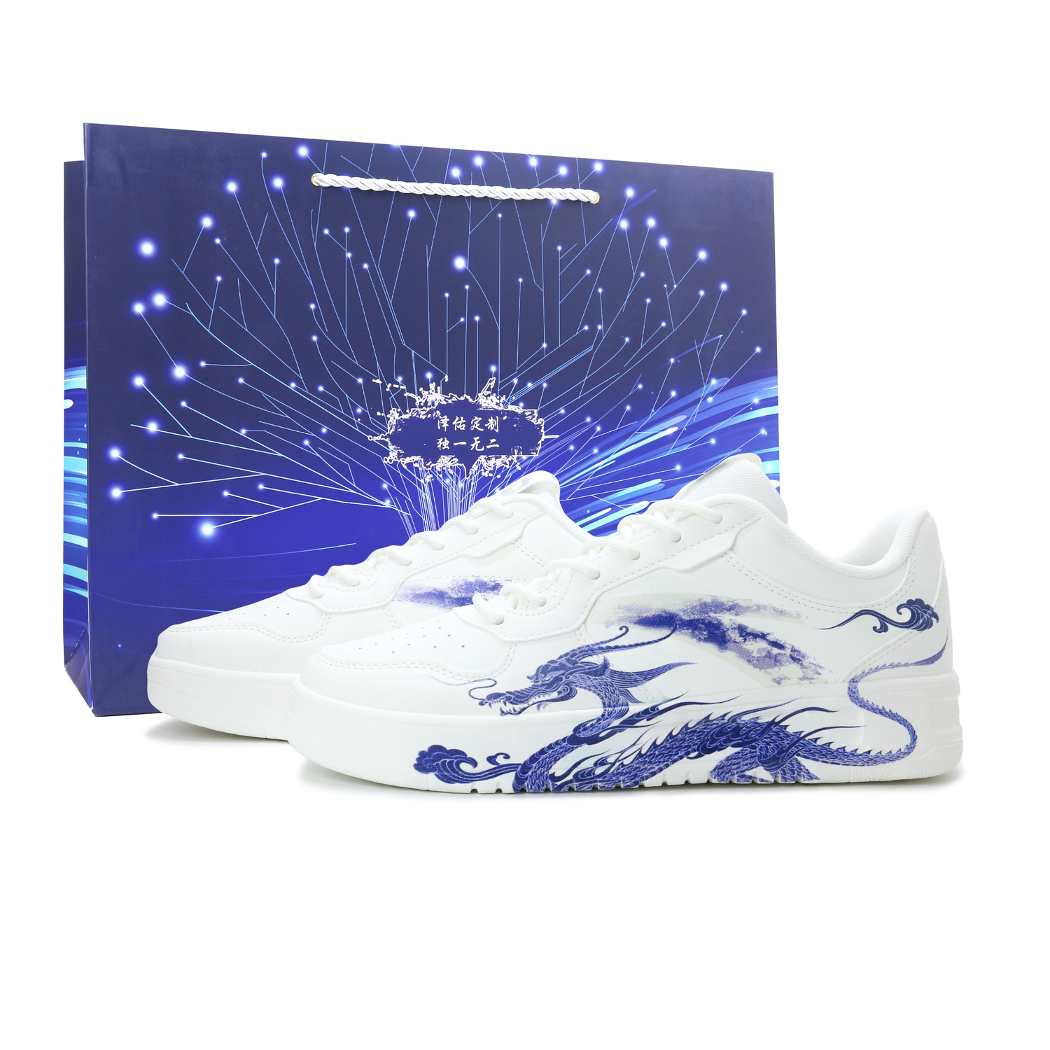 

Расслабленные легкие и дышащие низкие кроссовки для скейтборда unisex белый ANTA, синий белый