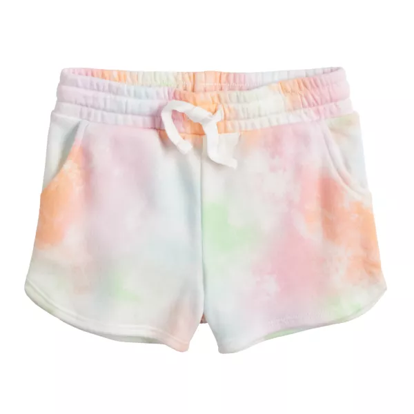 

Трикотажные шорты для девочек 4-12 лет Jumping Beans, цвет tyedye pastel multi