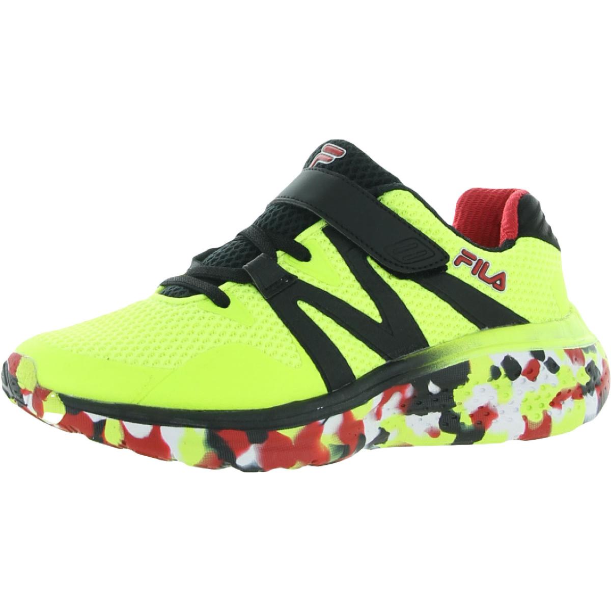 

Киботик Страп Мешап Мэш Шнуровка Повседневные и модные кроссовки Fila, желтый/черный/красный