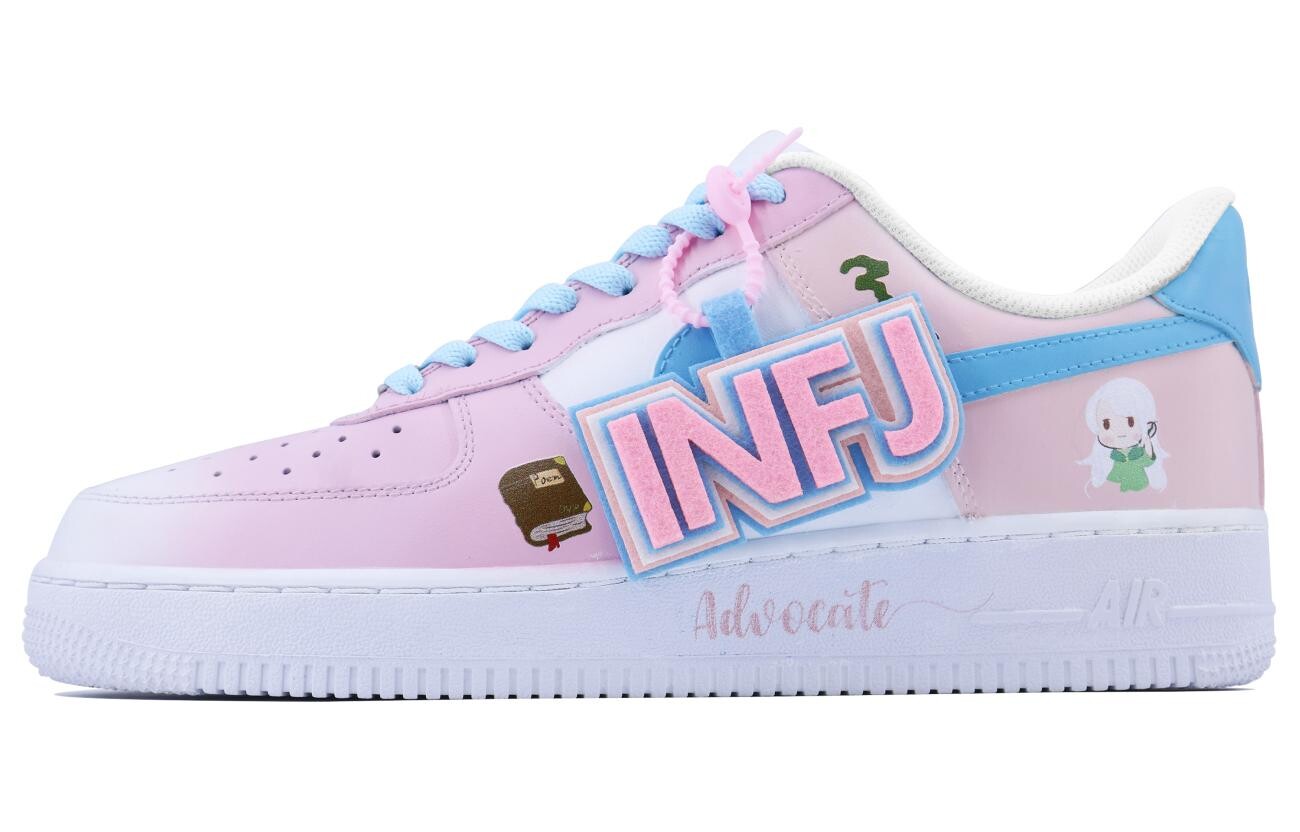 

Кроссовки Nike Air Force 1 Skateboarding Shoes Women's Low-top Blue/pink, розовый