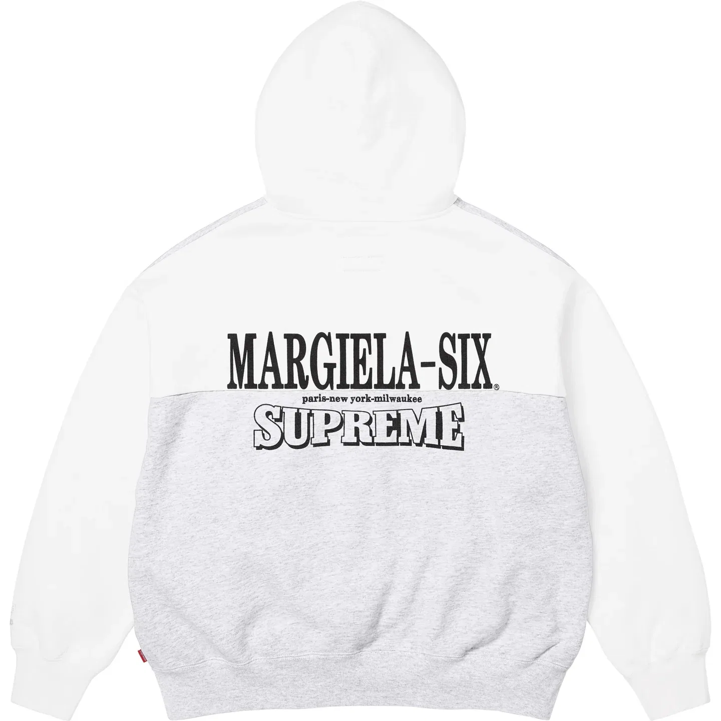 Толстовка с капюшоном на молнии x MM6 Maison Margiela SS26 WEEK4 Eagle Unisex Supreme, Gray/Grey — фото 3