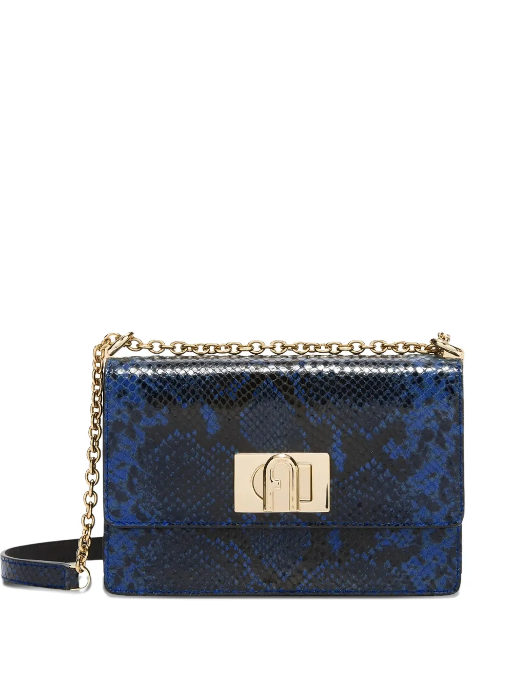 

Мини-сумка через плечо 1927 с анималистичным принтом Furla, синий