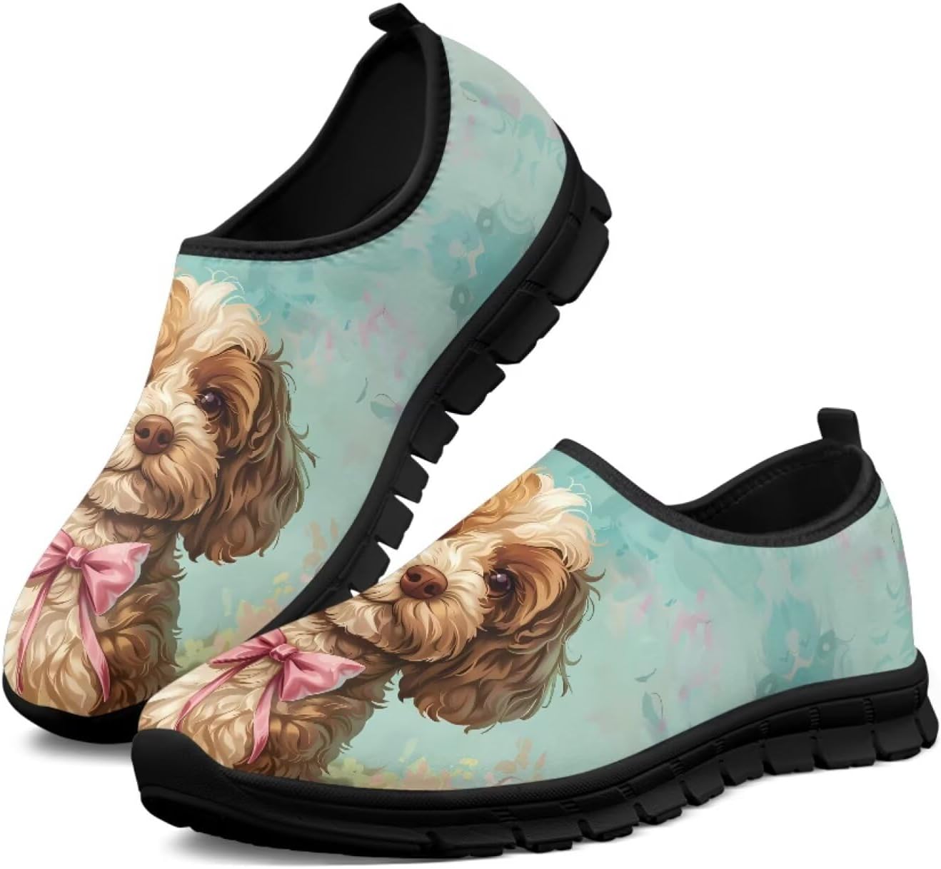 

Женские кроссовки Binienty для прогулок, мужские спортивные слипоны, дышащие низкие лоферы, Cute Puppy