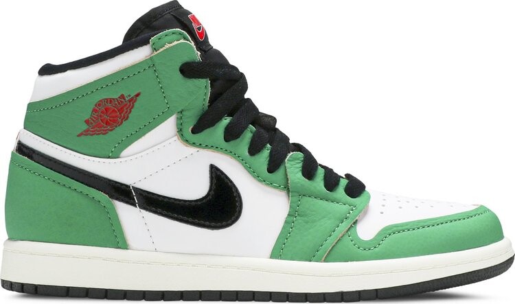 

Кроссовки Air Jordan 1 Retro High OG PS Lucky Green, зеленый