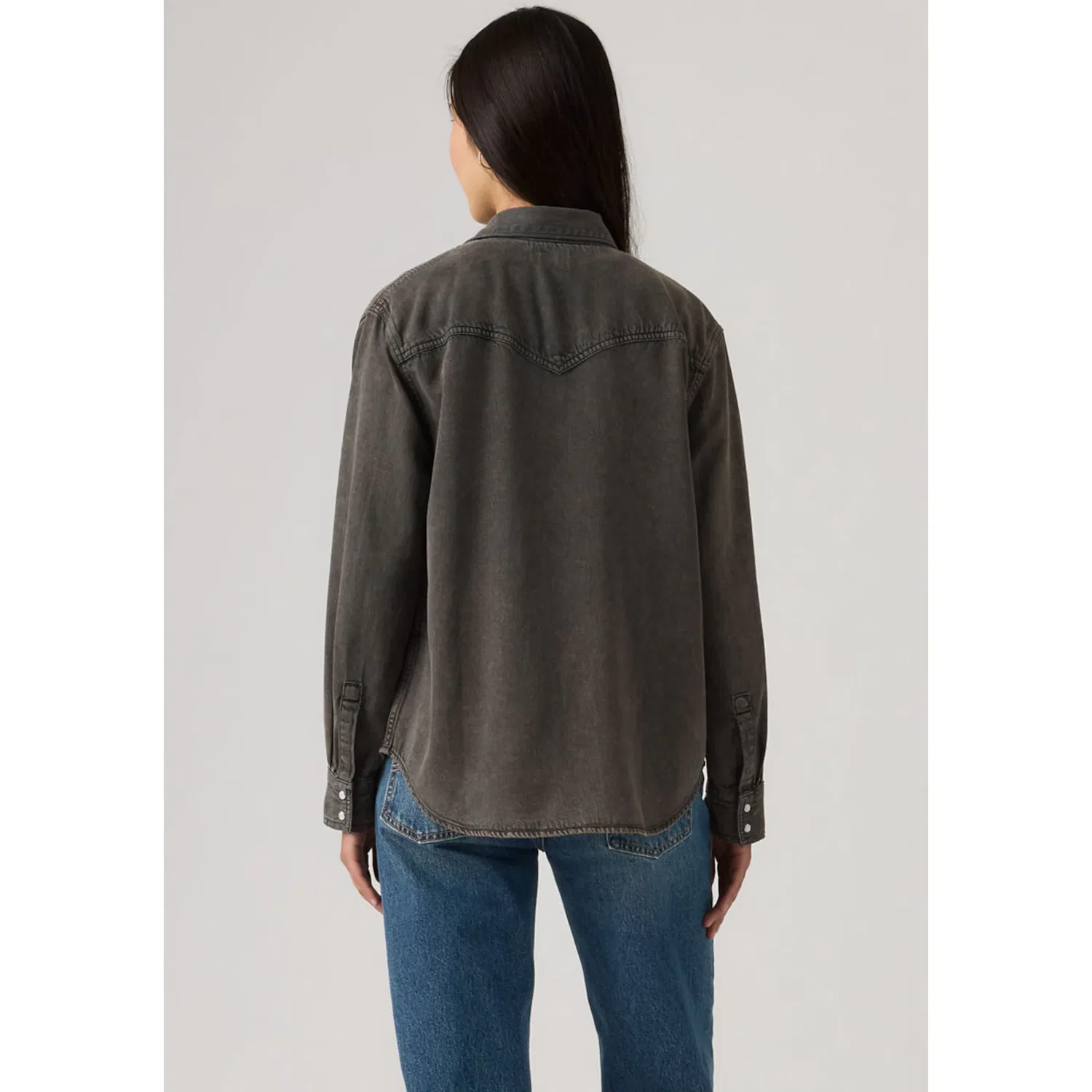 Женская блуза джинсовая с западным стилем Levi's, Chipped Black Oyster — фото 3